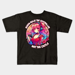 Rule the controller gamer girl Kids T-Shirt